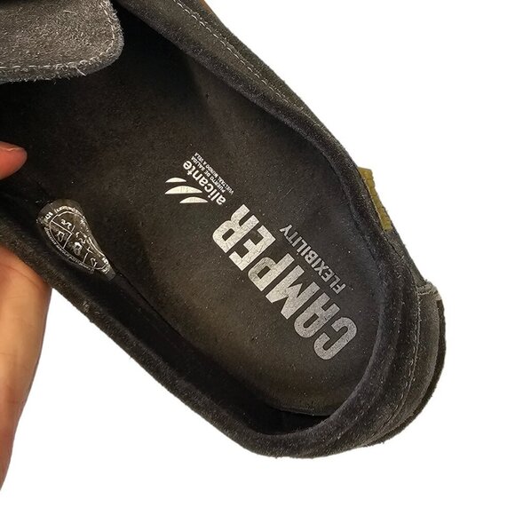 Camper Mens Casco Suede Moccasins Size 42 US 9 Gray Rubber Sole - Picture 12 of 12